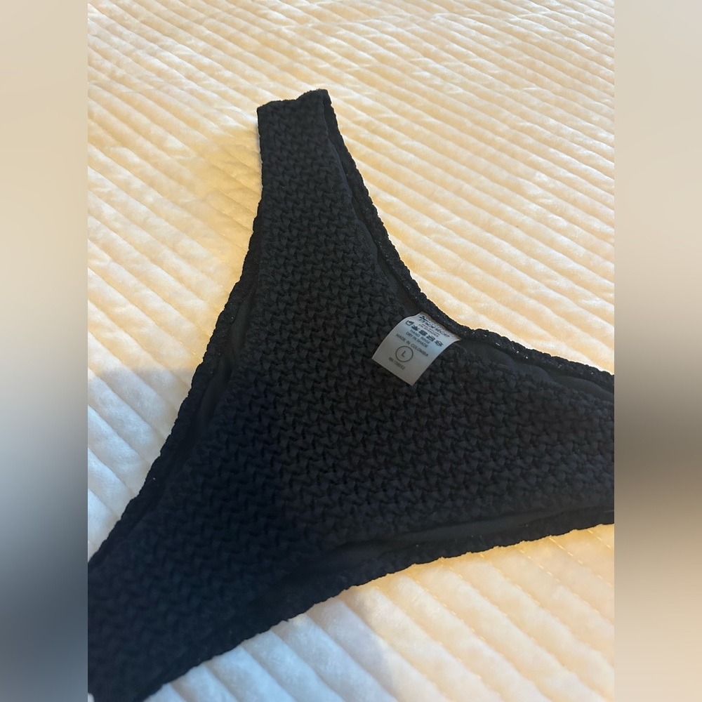 Montce Black Crochet Cheeky Bikini Bottom